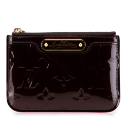Louis Vuitton B Louis Vuitton Purple Vernis Leather Leather Monogram Vernis Key Pouch France