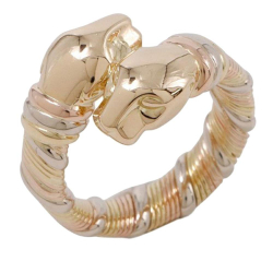 Cartier AB Cartier Gold 18k Tricolor Gold Metal 18K Tricolor Gold Panthere de Cartier Ring Italy
