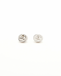 Gucci Interlocking G Silver Studs Earrings