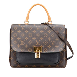 Louis Vuitton B Louis Vuitton Brown with Black Monogram Canvas Canvas Monogram Marignan France