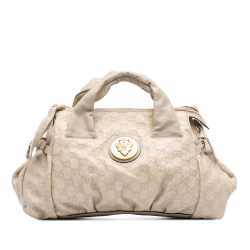 Gucci B Gucci White Calf Leather Guccissima Hysteria Handbag Italy