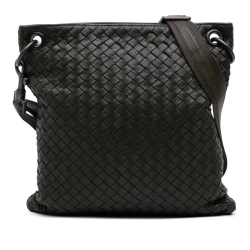 Bottega Veneta B Bottega Veneta Green Dark Green Nappa Leather Leather Nappa Intrecciato Crossbody Italy