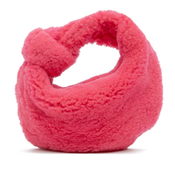 Bottega Veneta AB Bottega Veneta Pink Strawberry Fur Natural Material Mini Shearling Jodie Italy
