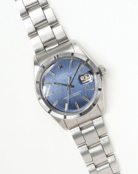 Rolex Oyster Perpetual Date 34mm Ref 1501 Rare Blue Sigma Dial Watch