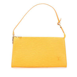 Louis Vuitton AB Louis Vuitton Yellow Epi Leather Leather Epi Pochette Accessoires France