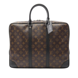 Louis Vuitton AB Louis Vuitton Brown Monogram Canvas Fabric Monogram Macassar Porte Documents Voyage GM France