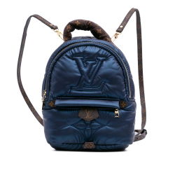 Louis Vuitton AB Louis Vuitton Blue Navy Nylon Fabric Monogram Econyl Pillow Mini Palm Springs Italy