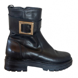 Minelli Stiefeletten mit goldenen Schnallen