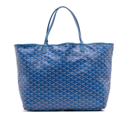 Goyard B Goyard Blue Coated Canvas Fabric Goyardine Saint Louis GM France