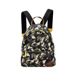 Fendi AB Fendi Black with Green Nylon Fabric Camouflage Print Bugs Backpack Italy