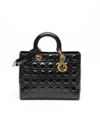 Christian Dior Large Patent Lady Dior Bag