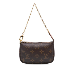 Louis Vuitton B Louis Vuitton Brown Monogram Canvas Fabric Monogram Mini Pochette Accessoires France