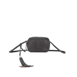 Saint Laurent B Saint Laurent Gray Dark Gray Lambskin Leather Leather Lambskin Monogram Lou Belt Bag Italy