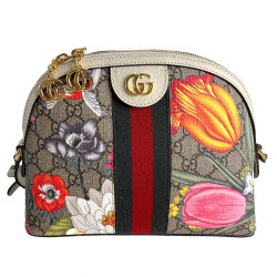 Gucci Ophidia GG Small Canvas Floral Pouch Handbag GG Supreme