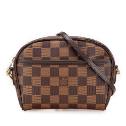 Louis Vuitton B Louis Vuitton Brown Damier Canvas Fabric Damier Ebene Ipanema Pochette France