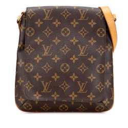 Louis Vuitton B Louis Vuitton Brown Monogram Canvas Fabric Monogram Musette Salsa Short Strap Spain