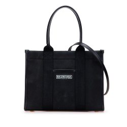 Balenciaga B Balenciaga Black Canvas Fabric Small Hardware Tote Italy