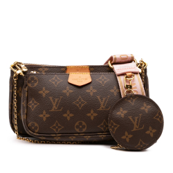 Louis Vuitton Multi Pochette Accessoires Canvas Pouch Bag Brown