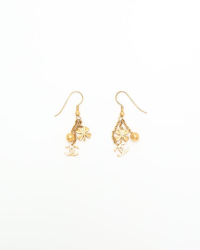 Chanel Coco Mark Dangling Earrings