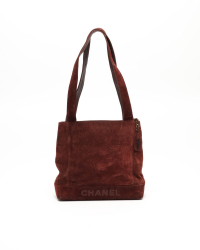 Chanel CC Suede Tote Bag