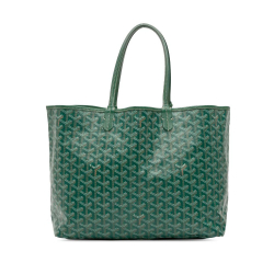 Goyard B Goyard Green Coated Canvas Fabric Goyardine Saint Louis PM France