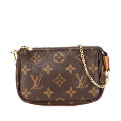 Louis Vuitton AB Louis Vuitton Brown Monogram Canvas Fabric Monogram Mini Pochette Accessoires France