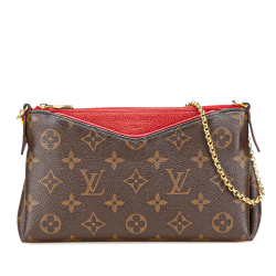 Louis Vuitton B Louis Vuitton Brown Monogram Canvas Canvas Monogram Pallas Clutch Spain