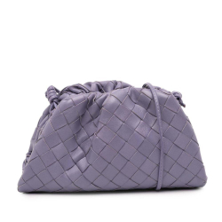 Bottega Veneta B Bottega Veneta Purple Nappa Leather Leather Nappa Intrecciato The Mini Pouch Crossbody Italy