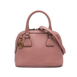 Gucci B Gucci Pink Calf Leather Mini GG Charm Dome Satchel Italy