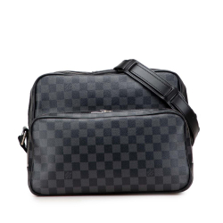 Louis Vuitton B Louis Vuitton Black Damier Canvas Canvas Damier Graphite Sac Leoh France