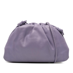 Bottega Veneta B Bottega Veneta Purple Lambskin Leather Leather Lambskin The Mini Pouch Crossbody Italy