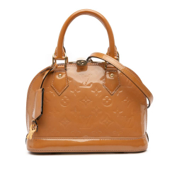 Louis Vuitton B Louis Vuitton Brown Camel Vernis Leather Leather Monogram Vernis Alma BB France