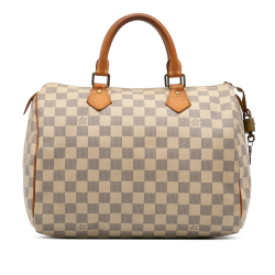 Louis Vuitton B Louis Vuitton White Damier Canvas Fabric Damier Azur Speedy 30 France