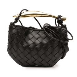 Bottega Veneta Sardine Lambskin Leather Crossbody Black