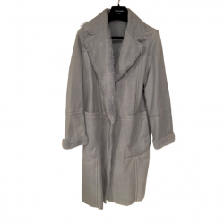 Yves Salomon Leather reversible coat