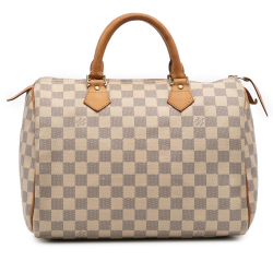 Louis Vuitton B Louis Vuitton White Damier Canvas Fabric Damier Azur Speedy 30 France