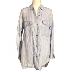 Sessun Chemise oversize en lin effet jeans délavé Sessun