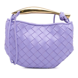 Bottega Veneta Purple Baby Lambskin Intrecciato Sardine Bag Italy