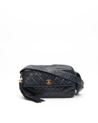 Chanel Large CC Quilted Camera Fringe Bag