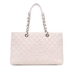 Chanel B Chanel White Ivory Caviar Leather Leather Caviar Grand Shopping Tote XL Italy
