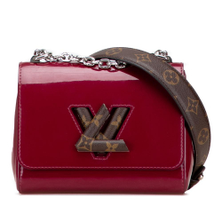 Louis Vuitton B Louis Vuitton Red Vernis Leather Leather Vernis Monogram Twist PM France