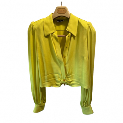 Elisabetta Franchi Cropped Bluse mit langen Ärmeln