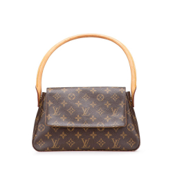 Louis Vuitton B Louis Vuitton Brown Monogram Canvas Canvas Monogram Mini Looping France