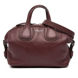 Givenchy B Givenchy Red Burgundy Calf Leather Micro Nightingale Satchel Italy