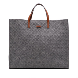 Gucci AB Gucci Gray Wool Fabric Diamante Tote Italy