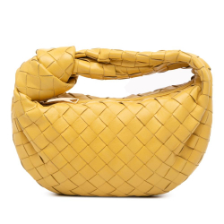 Bottega Veneta AB Bottega Veneta Yellow Mustard Nappa Leather Leather Mini Nappa Intrecciato Jodie Italy