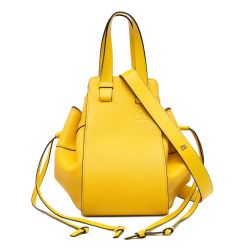 Loewe AB LOEWE Yellow Calf Leather Small Grained skin Drawstring Hammock Satchel Spain