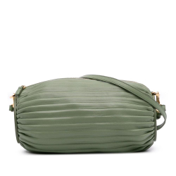 Loewe B LOEWE Green Mint Lambskin Leather Leather Pleated Lambskin Bracelet Pouch Spain