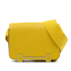 Hermès AB Hermès Yellow Goatskin Leather Chevre Mysore Geta France