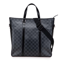 Louis Vuitton B Louis Vuitton Black Damier Canvas Fabric Damier Graphite Tadao PM France